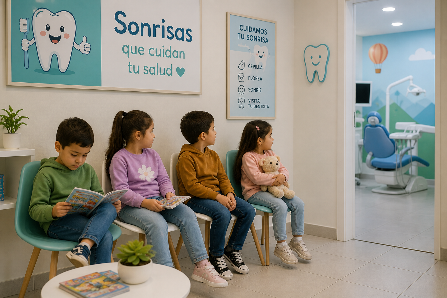 Sala de espera de Smile House - Ambiente amigable para niños